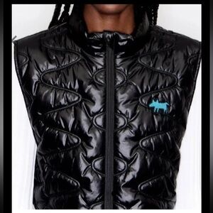 Bimba y Lola Black Short Vest XS S Quilted Sustainable Spain Design EUC